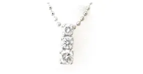 & Other Stories Collar de diamantes Ponte Vecchio 0.22ct K18WG oro blanco en excelente estado 