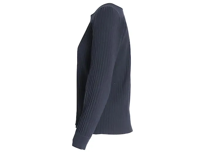 Apc EN.PAG.do. Jersey de canalé con cuello barco en viscosa negra Negro 