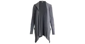Autre Marque Espléndido cárdigan con capucha de algodón gris 