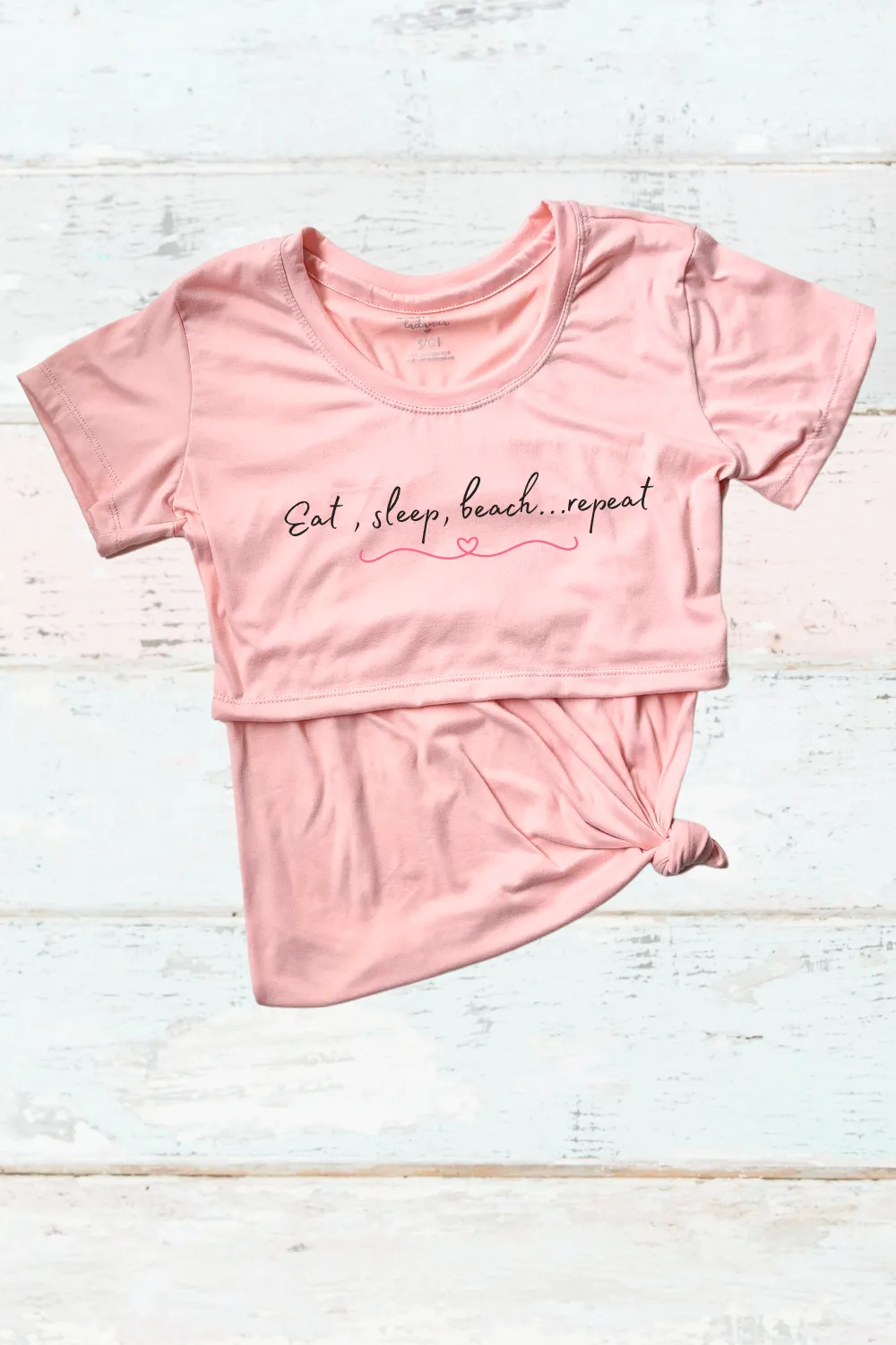 Blusa maternidad-lactancia mc estampada. Eat, sleep, beach