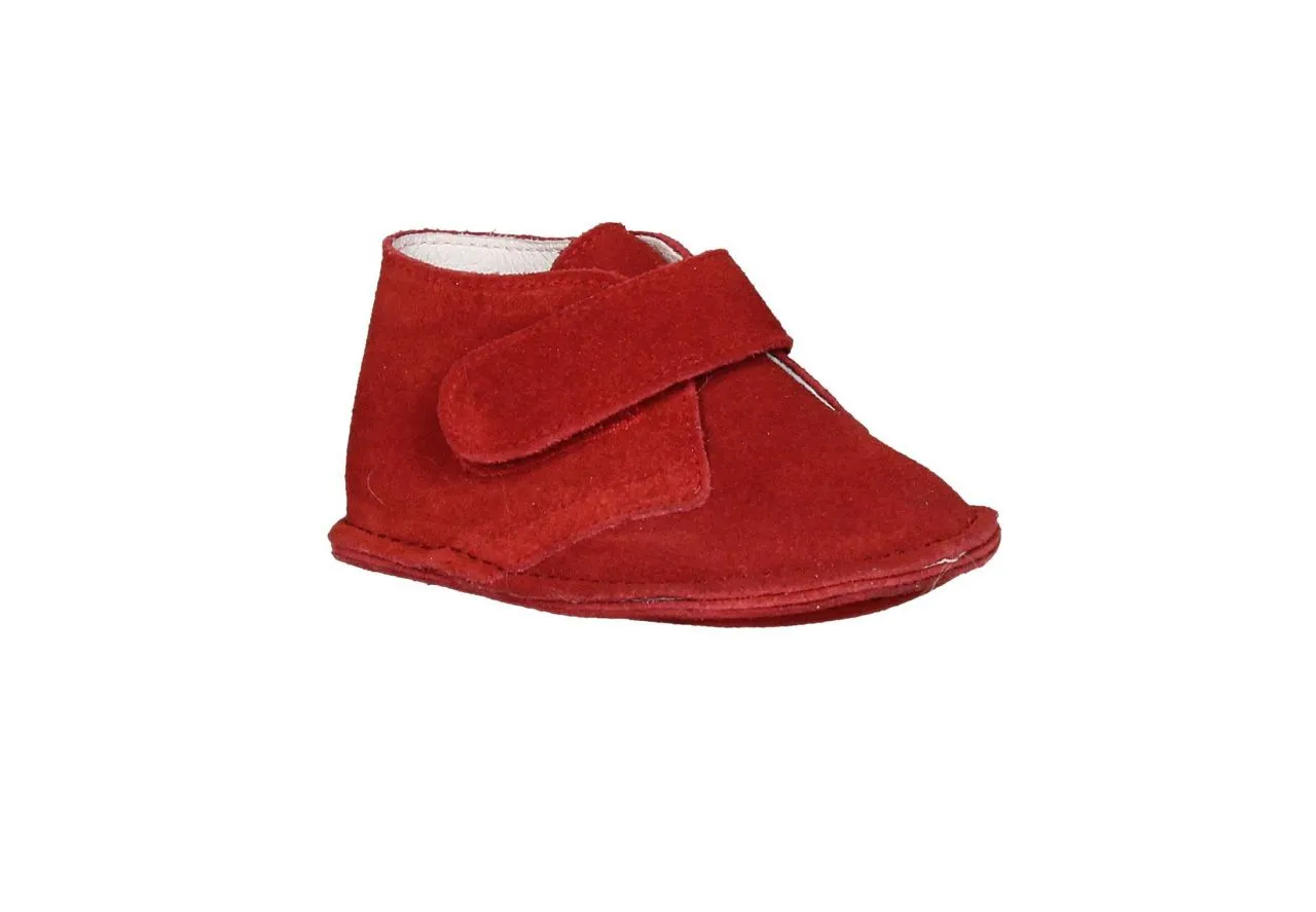 Bota Velcro Serraje Burdeos