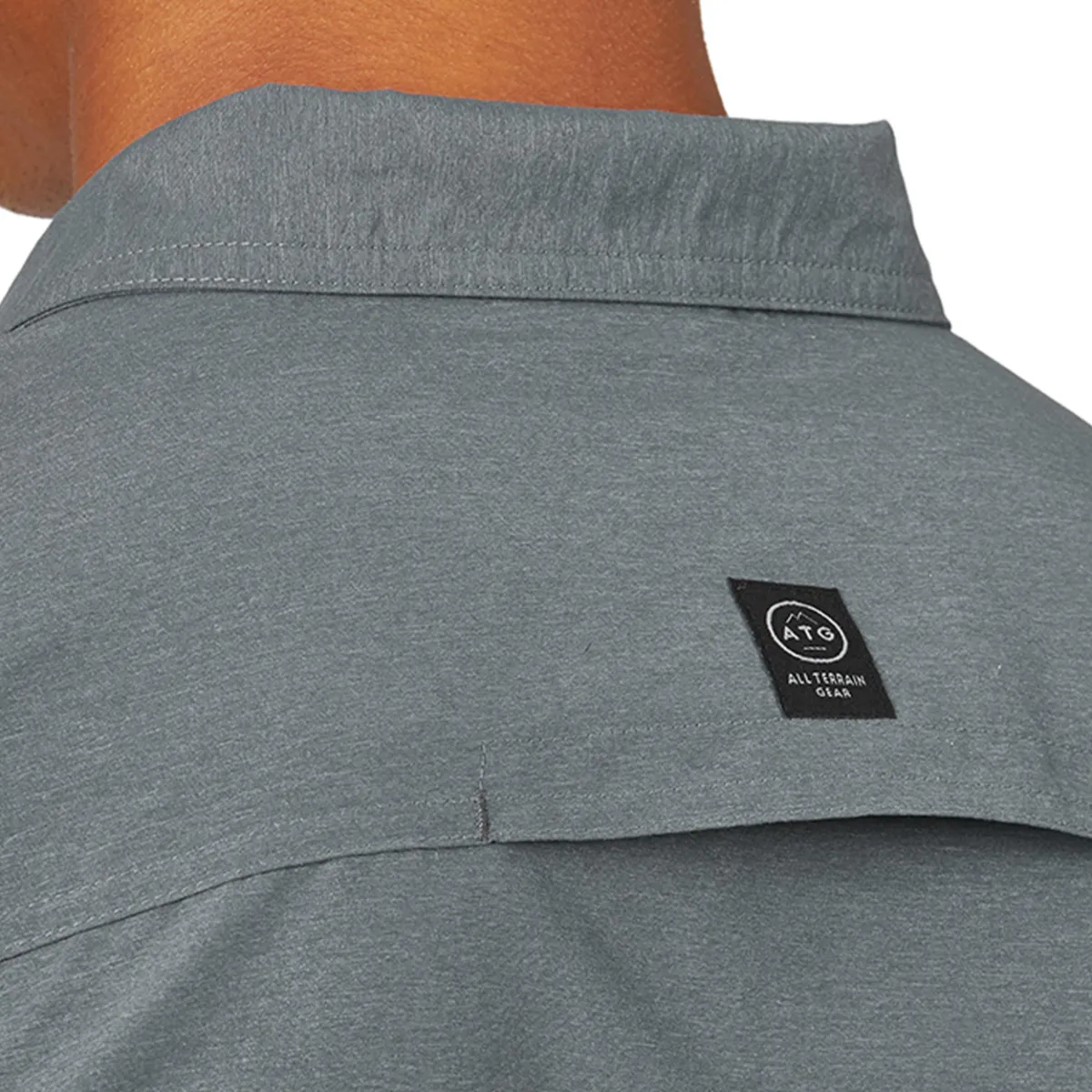 Camisa Manga Larga Outdoor Hombre ATG By Wrangler Mixed Materials Gris
