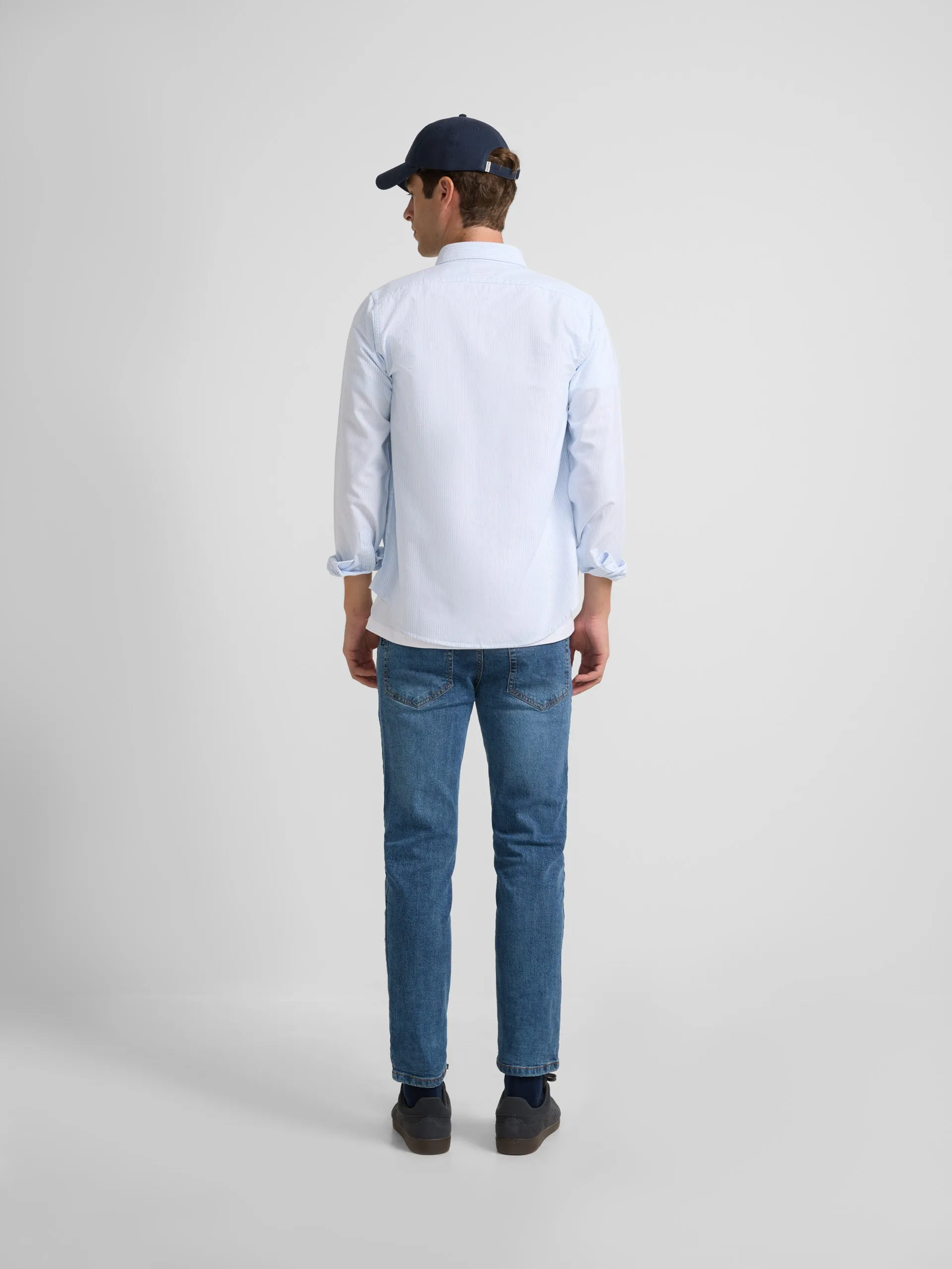 Camisa sport oxford raya celeste