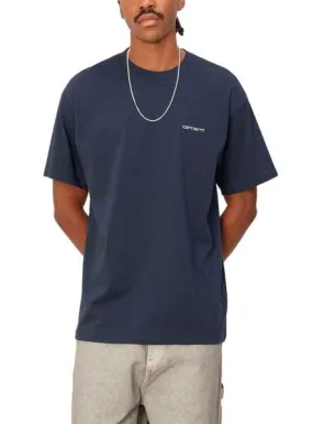 Camiseta Carhartt Script Embroidery Marino Hombre