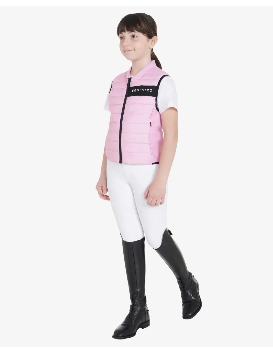 CHALECO PARA NIÑOS EN TEJIDO TÉCNICO EQUESTRO ROSA