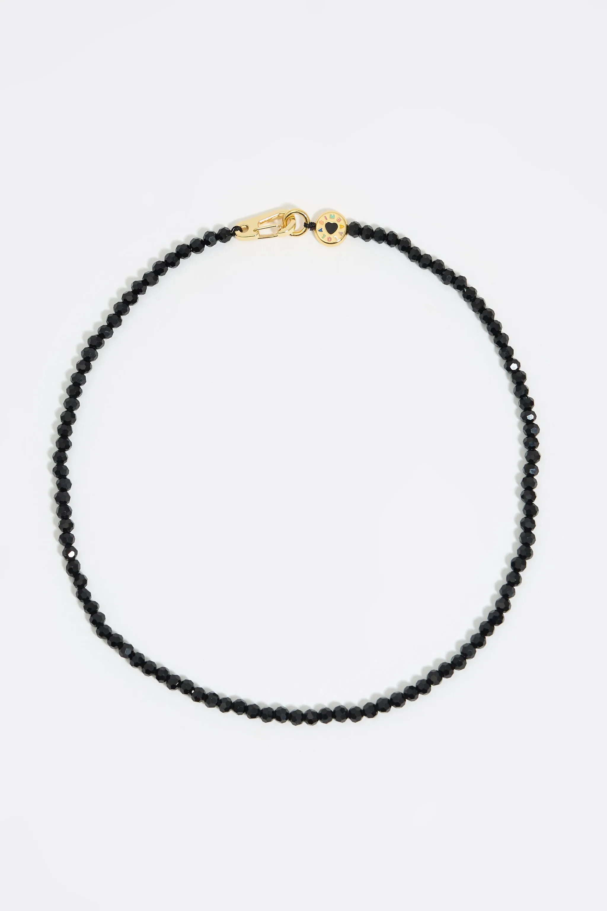 Collar logo y cristales negro