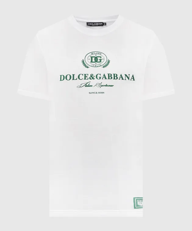 Dolce&Gabbana White t-shirt with textured logo