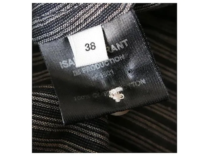 Isabel Marant Etoile Camisa Grandad de algodón fino Gris 