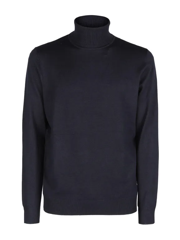 Johnny Looper Jersey de cuello alto de punto para hombre