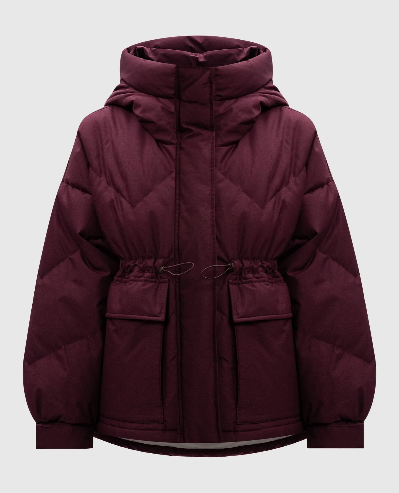 Max & Co Ionico burgundy down jacket