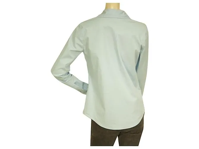 Michael Kors Camisa azul claro con cuello y botones en la parte delantera Talla S 