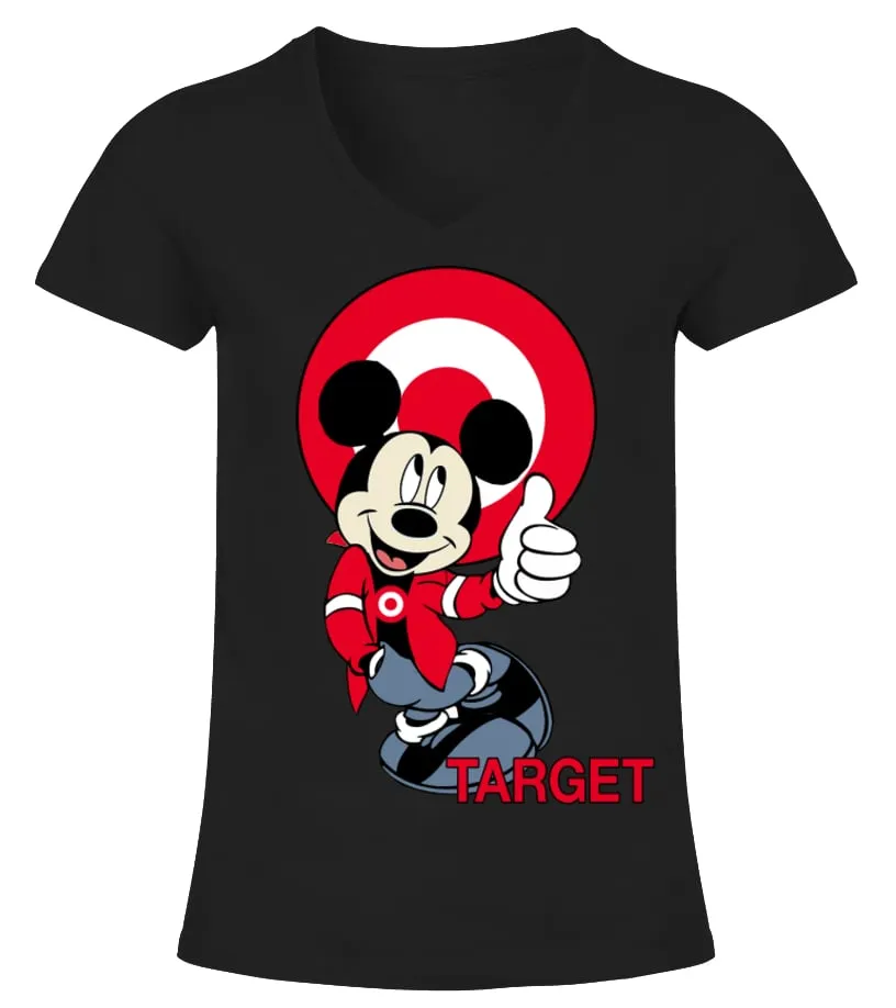 mickey target Camiseta cuello pico Mujer