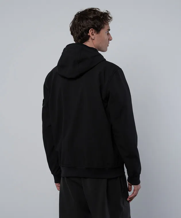 Stone Island Black jacket with logo patch