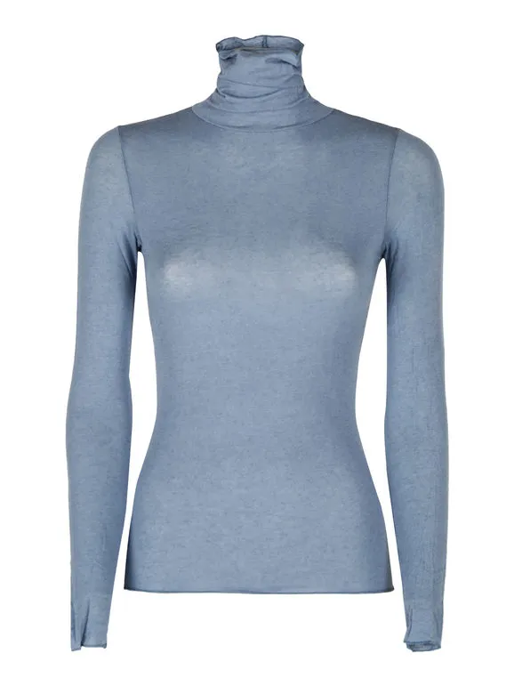 Sublyme Jersey de mujer de cuello alto de cachemira ultraligera